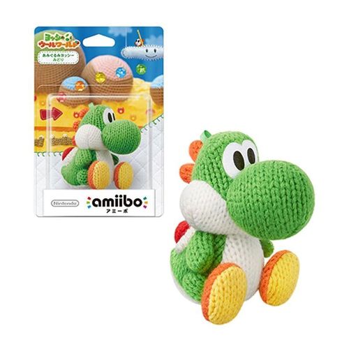 Amiibo Yoshi's Woolly World Figurine Nintendo, Yoshi De Laine Vert