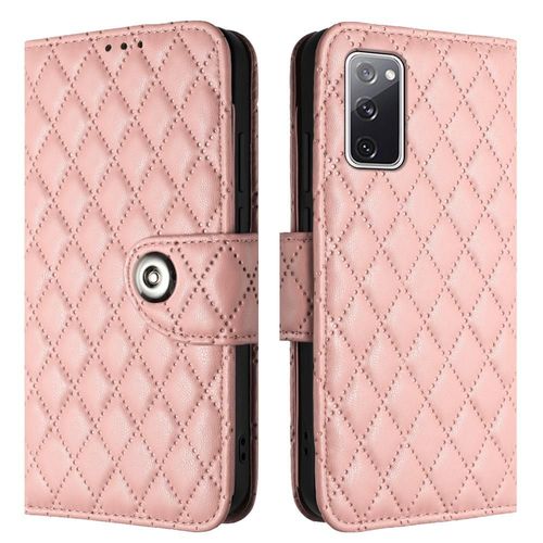 Étui Pour Samsung Galaxy S20 Fe 4g/5g Bande De Poignet Portefeuille Couverture Protection Élégante Antichoc Titulaire De La Carte - Orange