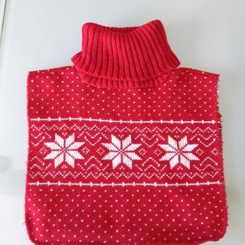 Poncho Pull Col Roulé
