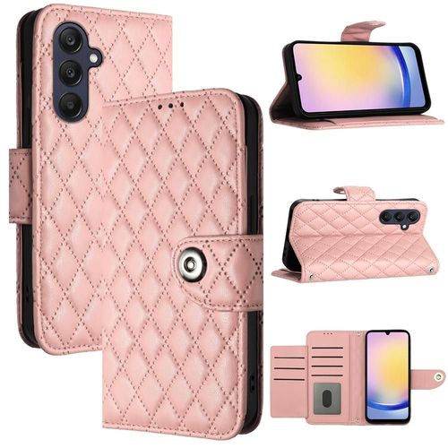 Étui Pour Samsung Galaxy A25 5g Protection Élégante Antichoc Titulaire De La Carte Portefeuille Couverture Bande De Poignet - Orange