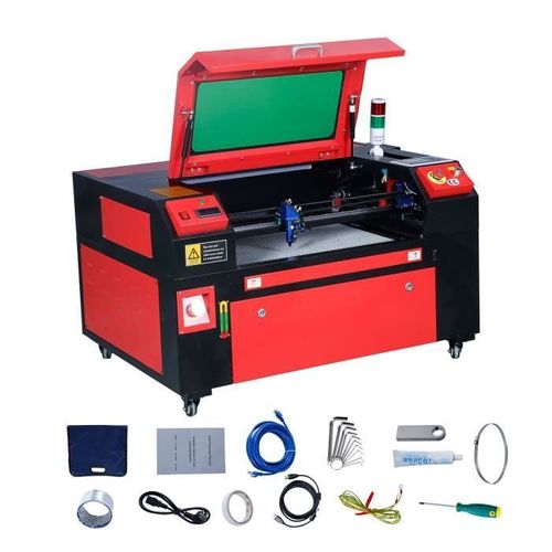 Graveur Laser CO2 - VEVOR - 60 W Machine de Gravure Découpe Table Travail 400x600 mm