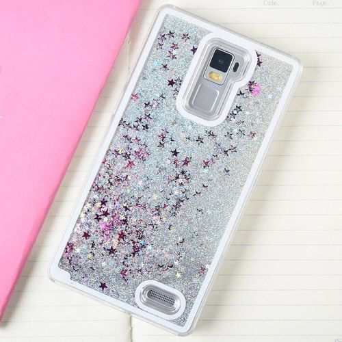 Coque Case Argent Liquide Huawei Honor 7 Pailettes Etoiles Bling Diamant Star