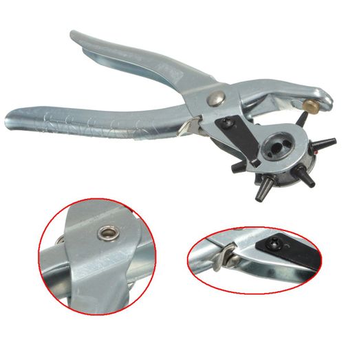 2-4.5mm Rotatif Pince 6 Tubes Trous Percer Plier Poinçon Ceinture Cuir Outil