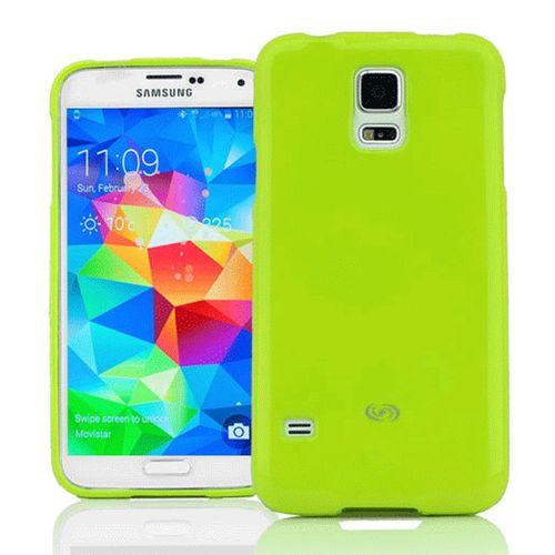 Coque Souple Minigel Glossy Vert Pour Galaxy S5