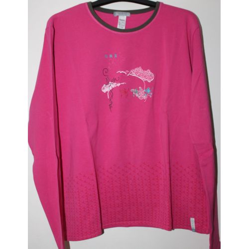 T-Shirt Décathlon Coton Fuchsia