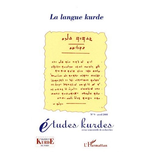 Etudes Kurdes N° 9, Avril 2008 - La Langue Kurde