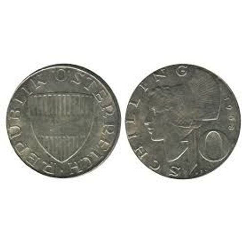 10 Schilling Autriche Argent 1958