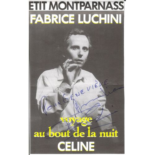 Carte Postale Dedicace Fabrice Luchini