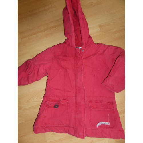 Manteau Coudémail . Coton 3 Ans Rouge