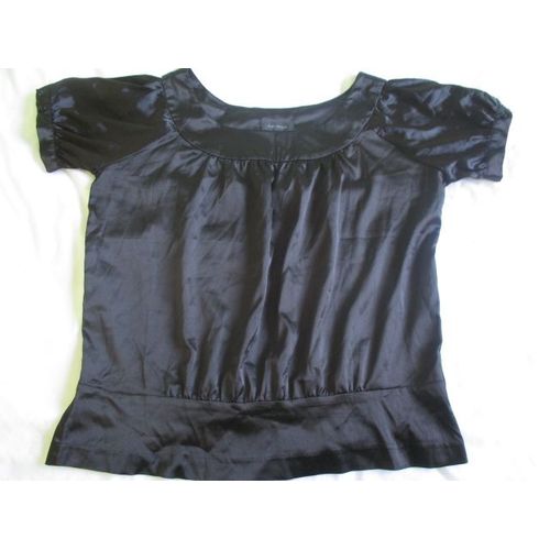 Tee-Shirt / Blouse Noir Satiné Kiabi Woman Taille 46
