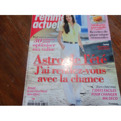 Femme Actuelle Numéro 1657 Du 27 Juin 2016- Astro De L'été