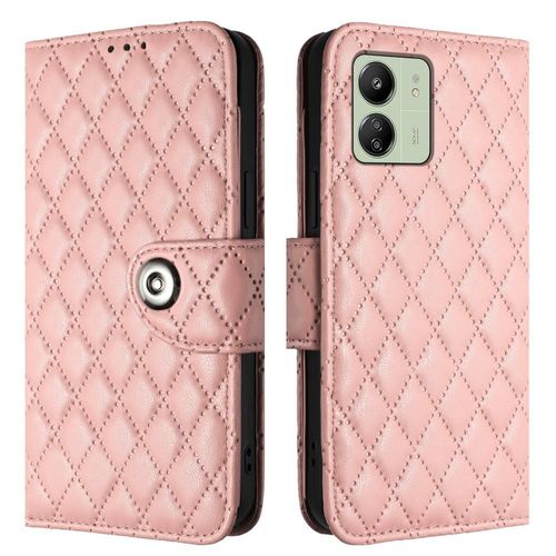 Étui Pour Xiaomi Redmi 13c 4g Protection Élégante Antichoc Bande De Poignet Titulaire De La Carte Portefeuille Couverture - Orange