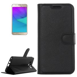 Etui Type Portefeuille Noir Pour Samsung Galaxy J5-2016 Avec Rabat Latéral Fonct