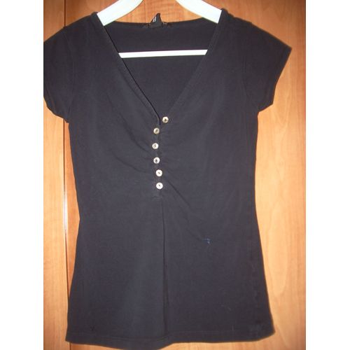 T-Shirt H&m Coton 16 Ans Noir