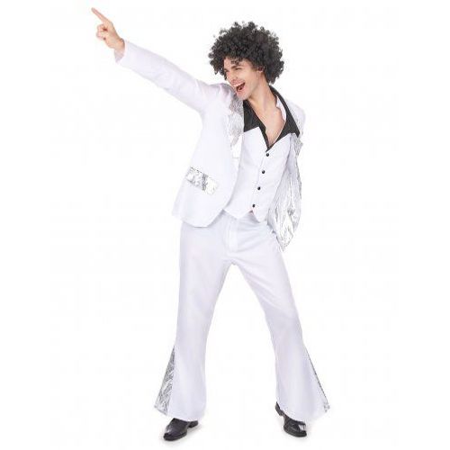 Déguisement Disco Homme Blanc Et Argent - 59493 - Large - Port 0¿