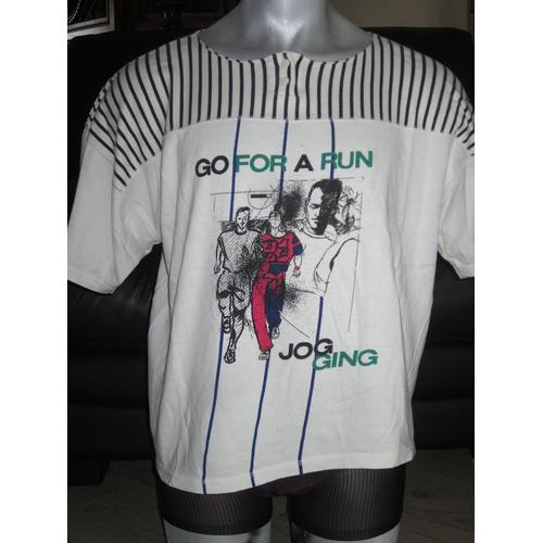 T-Shirt Sport Vintage 80's "Jogging" - Taille Xl