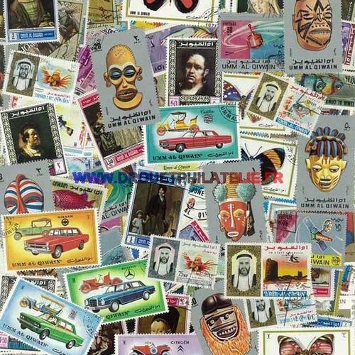 Um Al-Qiwain 500 Timbres Differents Obliteres 