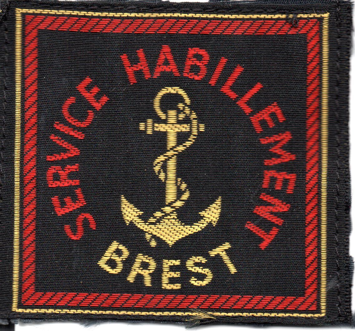 Militaria - Insigne Tissu Du Service Habillement De La Marine Brest