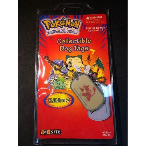 Pokemon Collectible Dog Tags - Rattata - Edition 2 - Scellé