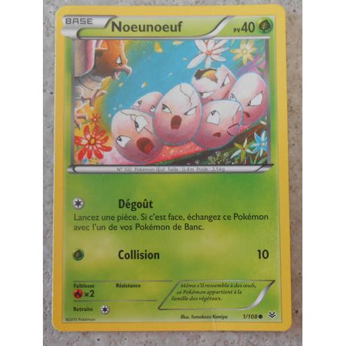 Carte Pokémon 1/108 Noeunoeuf - Série Xy Ciel Rugissant Fr