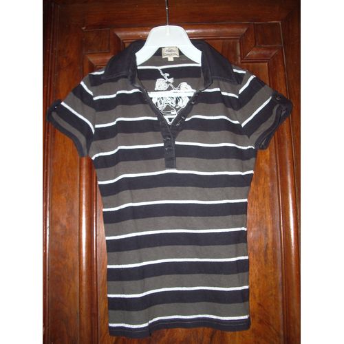 T-Shirt Lola Espeleta Coton 16 Ans Noir Rayé Gris Et Blanc