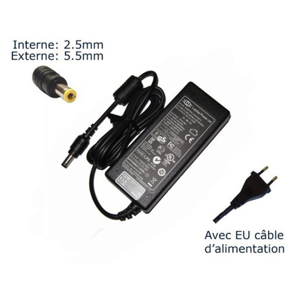 AC Adaptateur secteur pour Acer Aspire 1801WLM 1801WLMi 1801WSC 1801WSCi 1801WSMi chargeur ordinateur portable, adaptateur