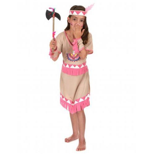 Déguisement Indienne Fille, Taille 4 - 6 Ans (S)
