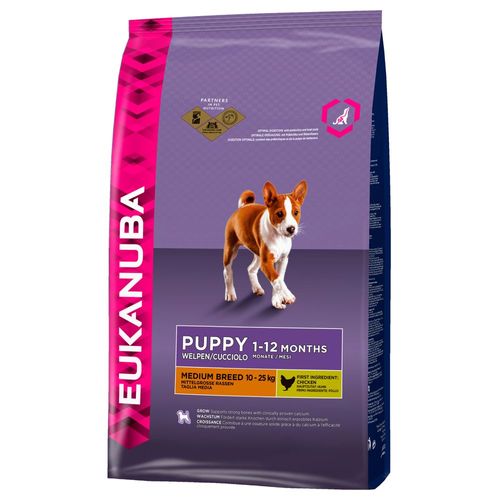Eukanuba - Chiots - Taille Moyenne - Croquettes 15 Kg