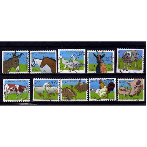 Timbres Belgique 2006 (°) Série Courante Animaux De La Ferme