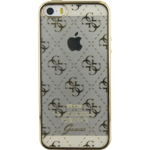 Coque Semi-Rigide Guess Transparente Et Doré Pour Iphone 5s/Se