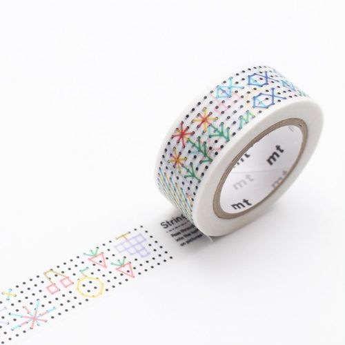 Rouleau 15mm X 7m Kids Motif Jeu De Ficelle / String Art - Masking Tape