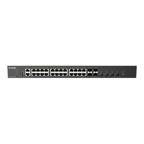 D-Link DXS 3410-32XY - Commutateur - C3 - Géré - 24 x 10 Gigabit Ethernet + 4 x 10 Gigabit SFP+ + 4 x 25 Gigabits SFP28 - Montable sur rack