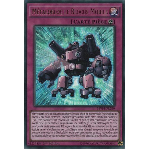 Carte Yu-Gi-Oh - Métalobloc Le Blocus Mobile - Mvp1-Fr030 Ultra Rare 1ère Edition