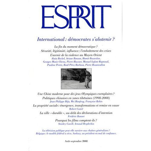 Esprit Août-Septembre 2008 - International : Démocrates S'abstenir ?