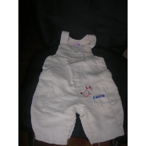 Salopette La Compagnie Des Petits Coton 3 Mois Beige