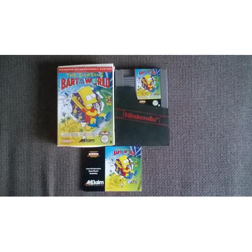The Simpsons : Bart Versus The World - Cartouche + Pochette + Notice + Boite Nintendo Nes