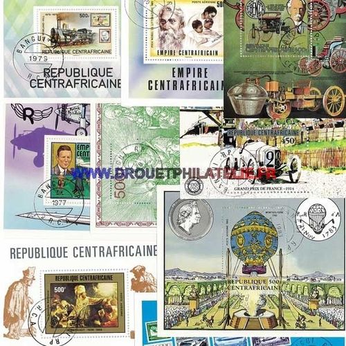 Centre Afrique 20 Blocs Feuillets Differents Obliteres