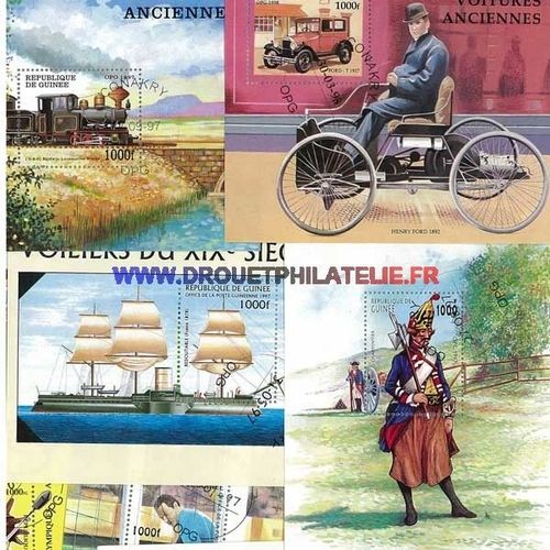 Guinee Francaise 25  Blocs Feuillets Differents Obliteres 