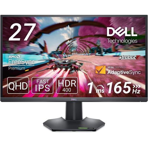 Dell G2724D, 27", QHD 2560 x 1440 (Dis­play­Port: 165 Hz, HDMI: 144 Hz), Fast IPS, 400 cd/m², 16:9, 1 ms (extrême gris à gris), VESA Adap­tive-Sync