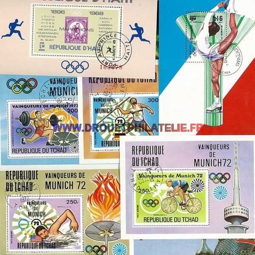 Sport 50 Blocs Feuillets Differents Obliteres