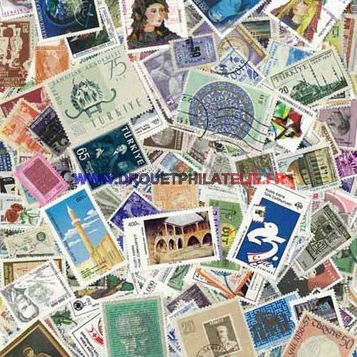 Turquie 300 Timbres Differents Obliteres