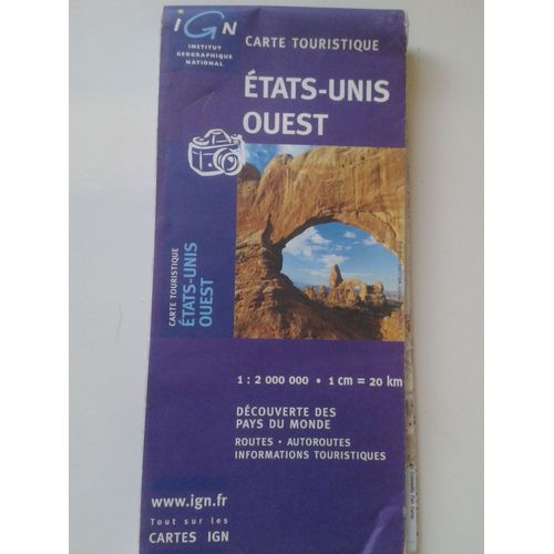 Carte Ign Etats-Unis Ouest  1/2 000 000