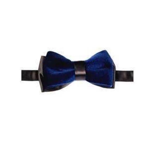 Cotton Park - Noeud Papillon Velours Bleu - Homme