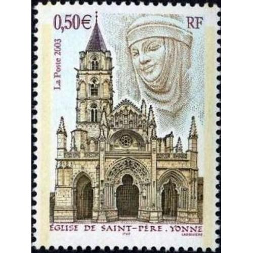 France 2003, Très Bel Exemplaire Yvert 3586, Église De Saint-Père Dans L' Yonne, Neuf** Luxe