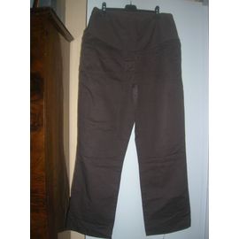 Pantalon H&m Mama Coton Xl Marron 