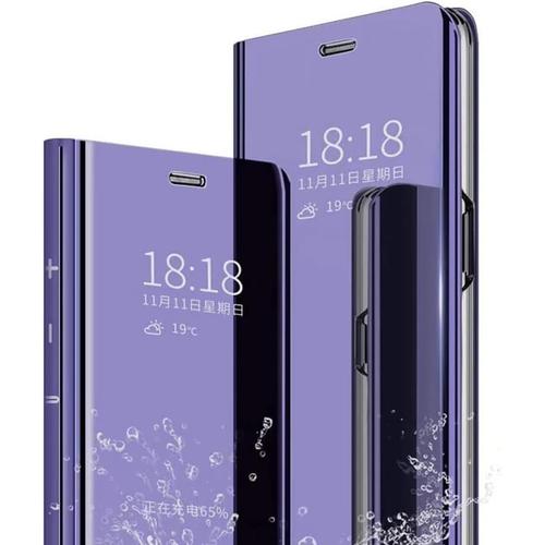 Luzin Coque Pour Samsung Galaxy S23 Ultra 5g Smart Case Miroir De Placage Miroir Housse Coque Etui À Rabat Housse Étui Pour Samsung Galaxy S23 Ultra 5g Violet