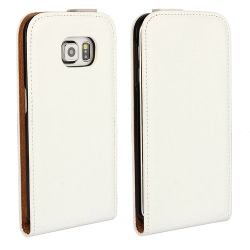 Etui Flip Samsung Galaxy S6 Cuir (Pu) Aimanté White Blanc Design Sam1710_6