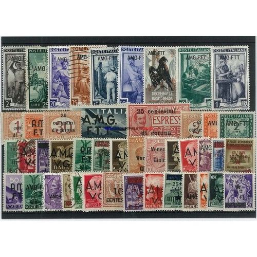 Trieste 300 Timbres Differents Obliteres
