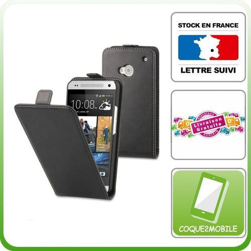 Coque2mobile® Etui En Cuir Pour Htc One M7 Noir