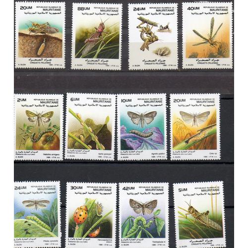 Mauritanie Timbres Insectes 1988